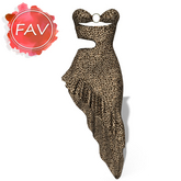 Leopard Wrap Gown