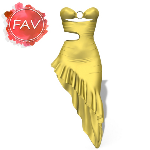 Yellow Wrap Gown
