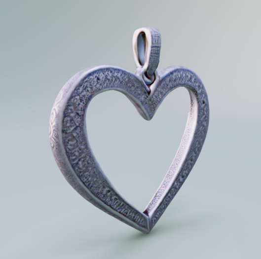 Ancient Silver Heart Necklace