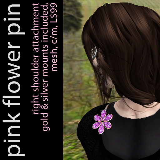 pink flower pin