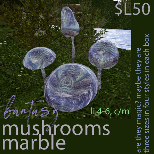 mushrooms - marble fantasy
