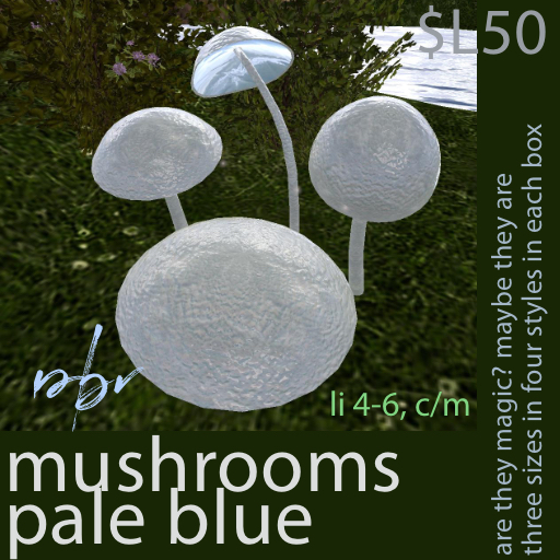 mushrooms - pale blue pbr
