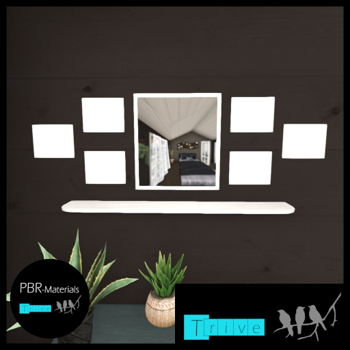 Trive - Frame w. Mirror - White Wood