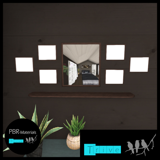Trive - Frame w. Mirror - Dark brown
