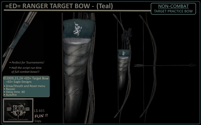 =ED= RANGER TARGET BOW (Teal) ~ [=]