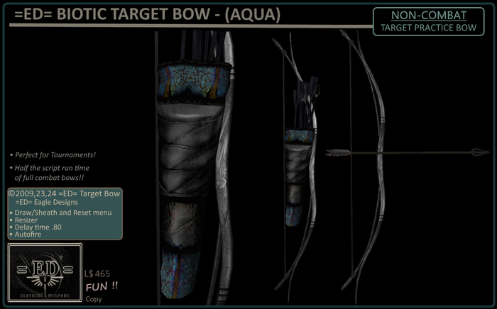 =ED= BIOTIC TARGET BOW (Aqua) -- [=]