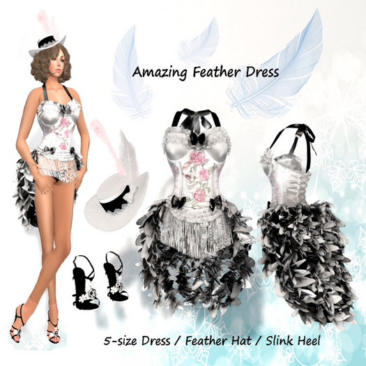Amazing Feather Dress Box