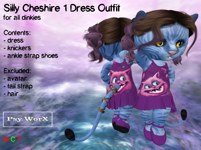 >Psy WorX< Silly Cheshire 1 Dress Outfit Dinkies