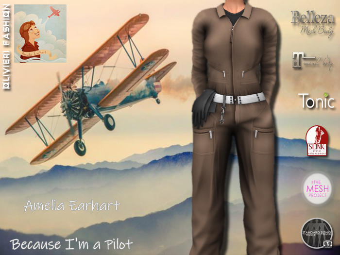  AMELIA Pilot - JUMPSUIT - BROWN 