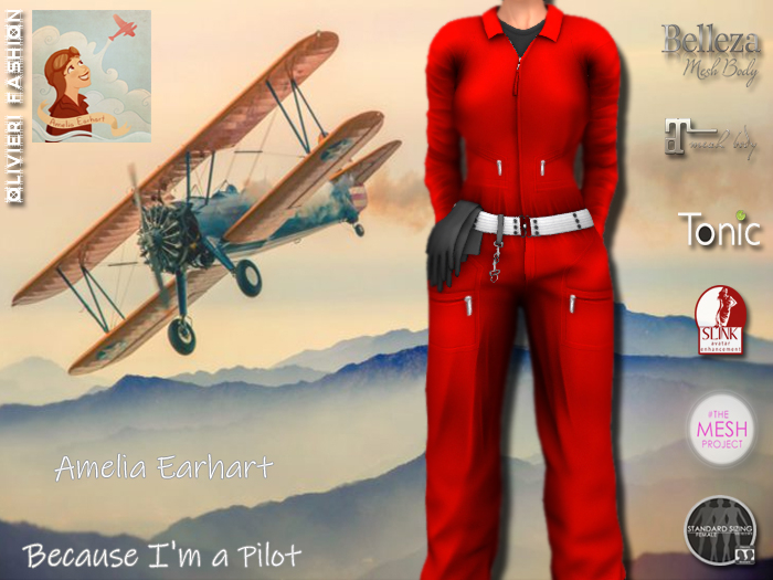 AMELIA Pilot - JUMPSUIT - RED