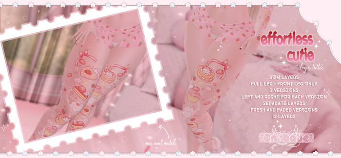 0ni'babe : + effortless cutie tattoo // legs