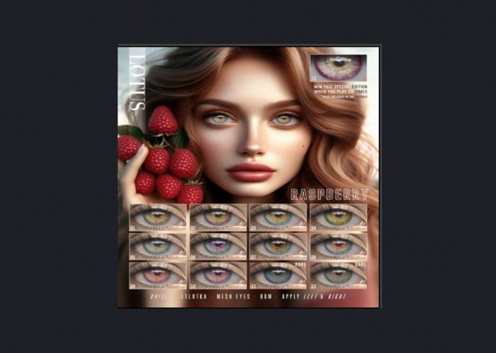 Second Life Marketplace - 3. LOTUS. Raspberry Eyes [boxed]