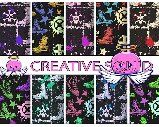 Punk Rock Seamless Textures