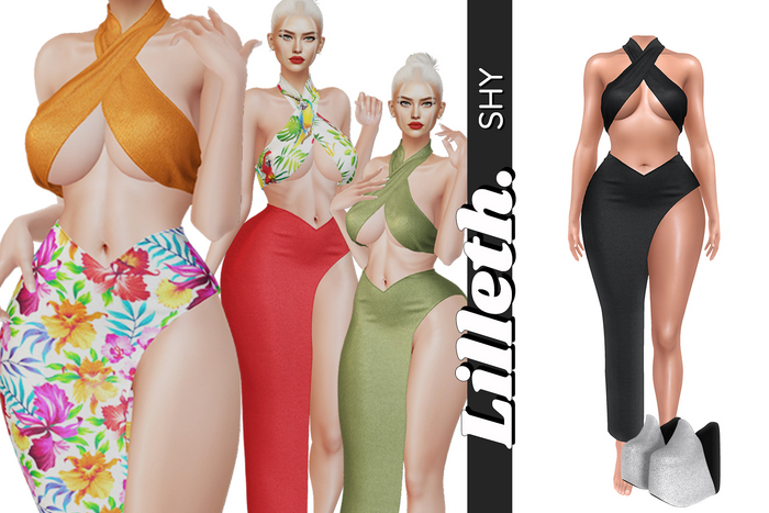 Lilleth. SHY Outfit Prints Pinup Bombshell