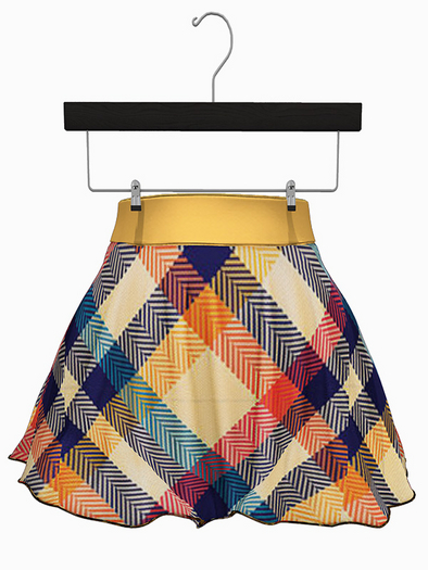!The LIEGE! - Kamiah Skirt (Golden Plaid)