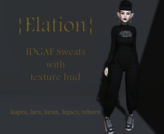 {e.} IDGAF Sweats - Black