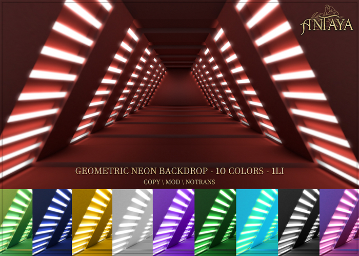 :: ANTAYA :: Geometric neon backdrop FATPACK (wear)