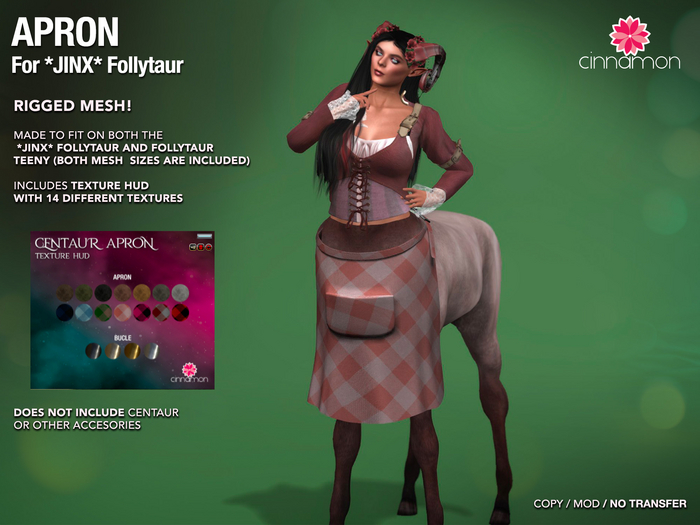 *CINNAMON* Jinx Centaur - Apron for FollyTaur