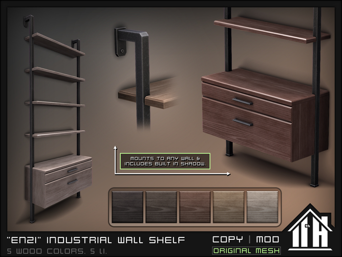 11th House - "Enzi" Industrial Wall Shelf