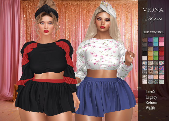 VIONA- Ayza Skirt//Top Set