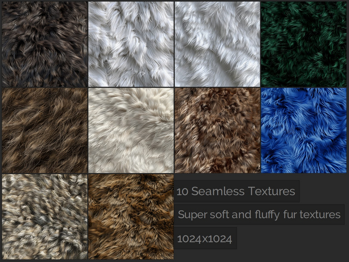 Seamless - Fur Textures x10