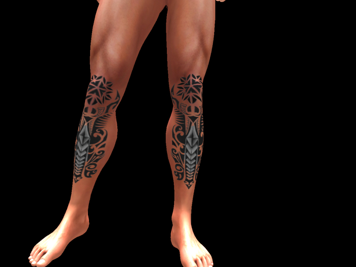 Boom tattoo lower leg