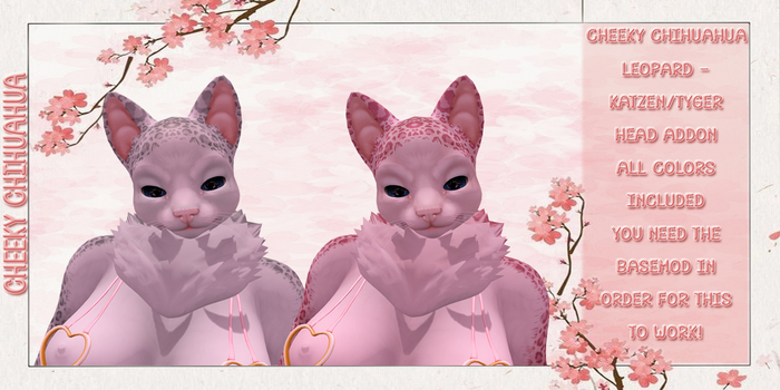 *CC* - Leopard - Katzen / Tyger Head Addon