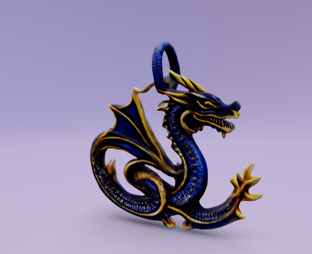 Blue Dragon Necklace
