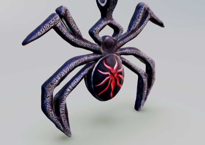 Black Widow Spider Necklace