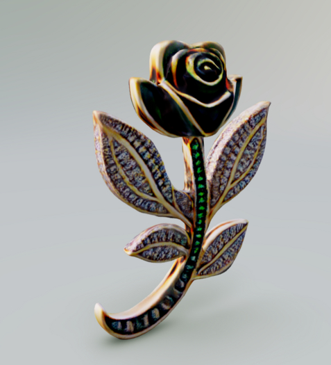 Green Rose Necklace