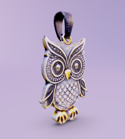 Larger Gold Owl Necklace