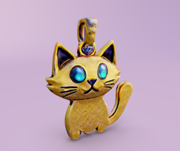 Gold Cat Necklace