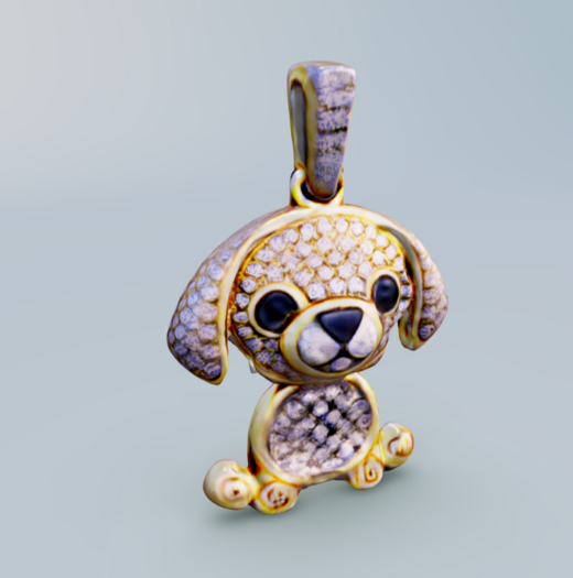 Cute Puppy Necklace Model 2