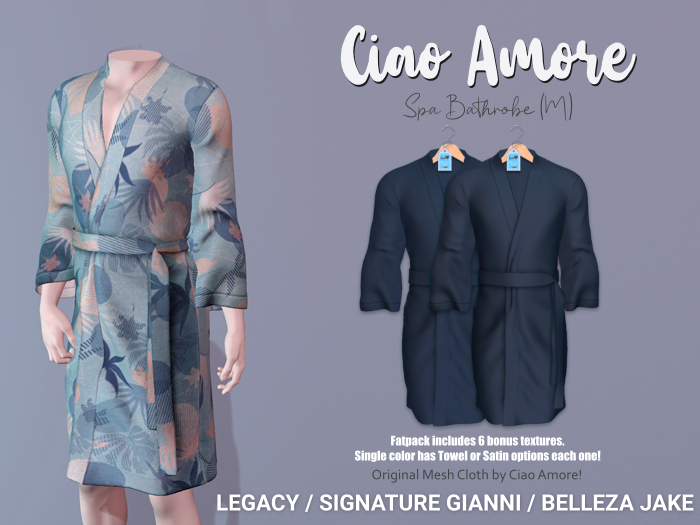 Ciao Amore! - Spa Bathrobe (M) Navy