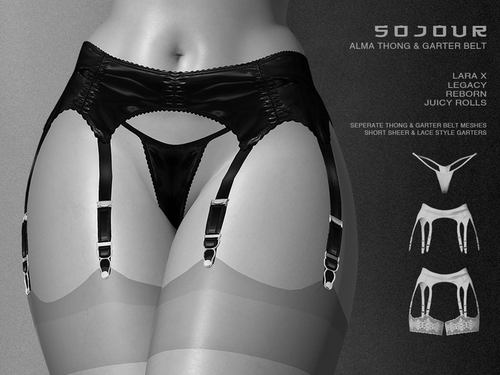 SOJOUR - Alma thong & garter belt - demo