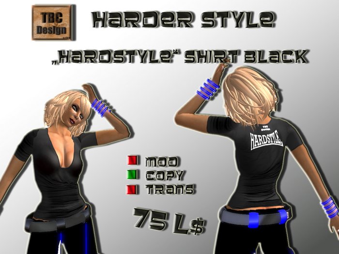 .:TBC Design:. Hardstyle Shirt Black - Female