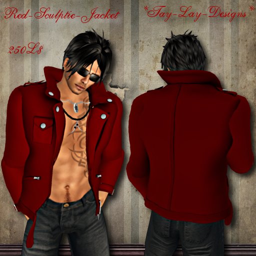 *Tay-Lay-Designs!!!Red-Sculptie-Jacket