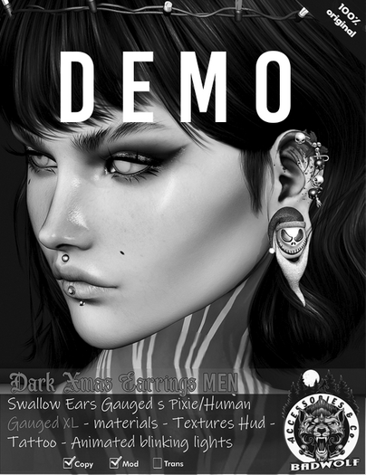 DEMO Badwolf - Dark Xmas Earrings