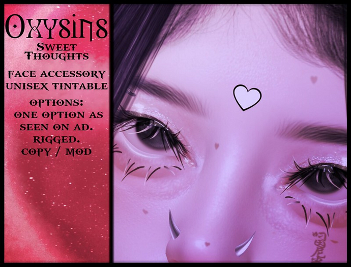 Oxysins - Sweet Thoughts Face Accessory