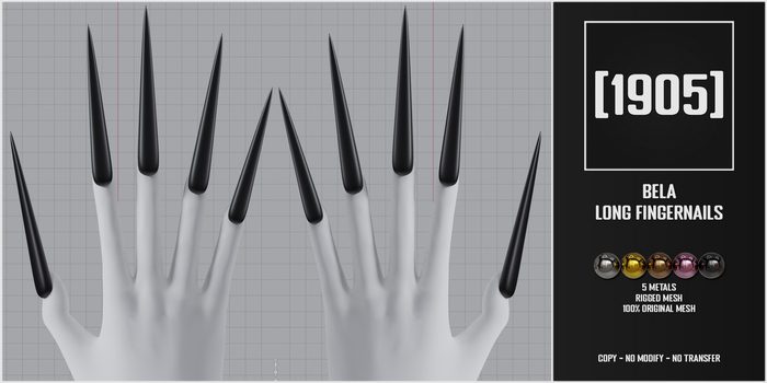 [1905] Bela Long Fingernails FATPACK