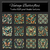 *Wallflowers* Vintage Butterflies