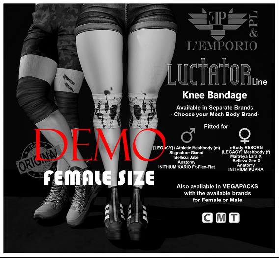 D*E*M*O FEMALE SIZE - L'Emporio&PL::*Luctator*::-Knee Bandage