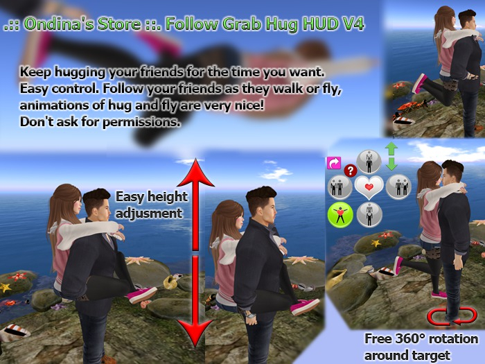 .:: Ondina's Store ::. Follow Grab Hug HUD V4