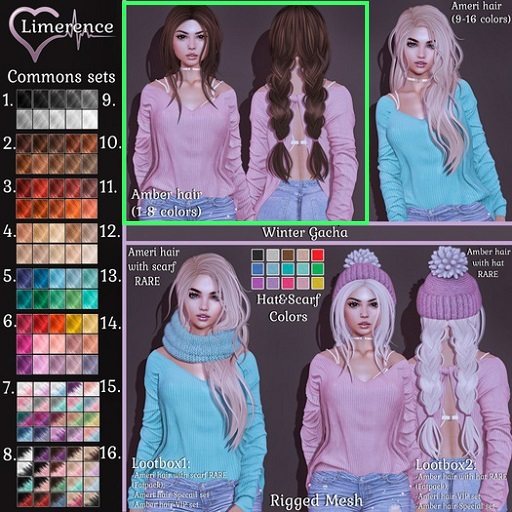 #18 {Limerence} Amber hair with hat RARE