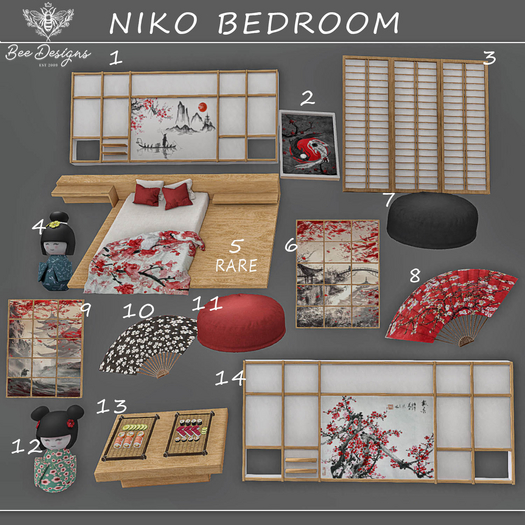 05 Bee Designs Niko Bedroom RARE