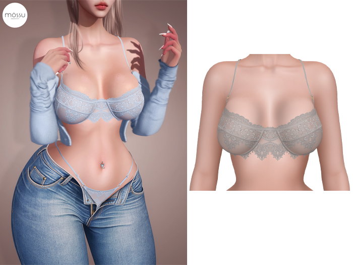 Mossu - Alyssa Bra - Light Gray