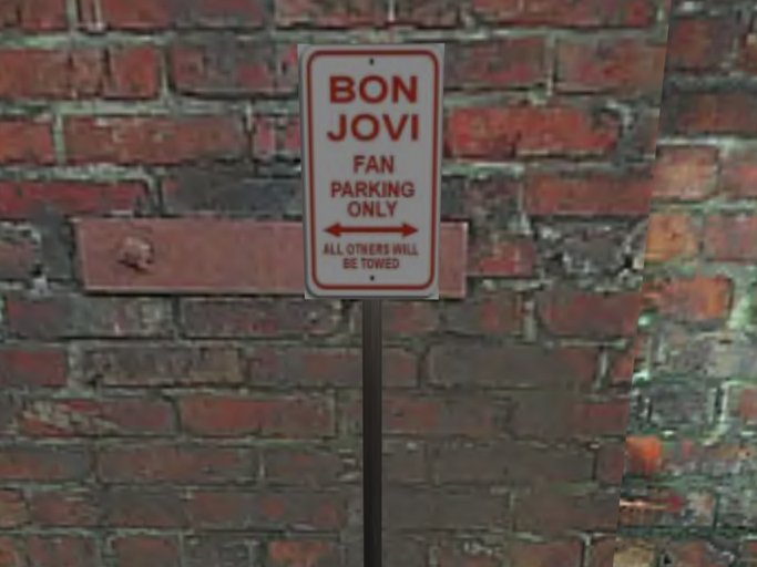 Bon Jovi Parking Sign (c)