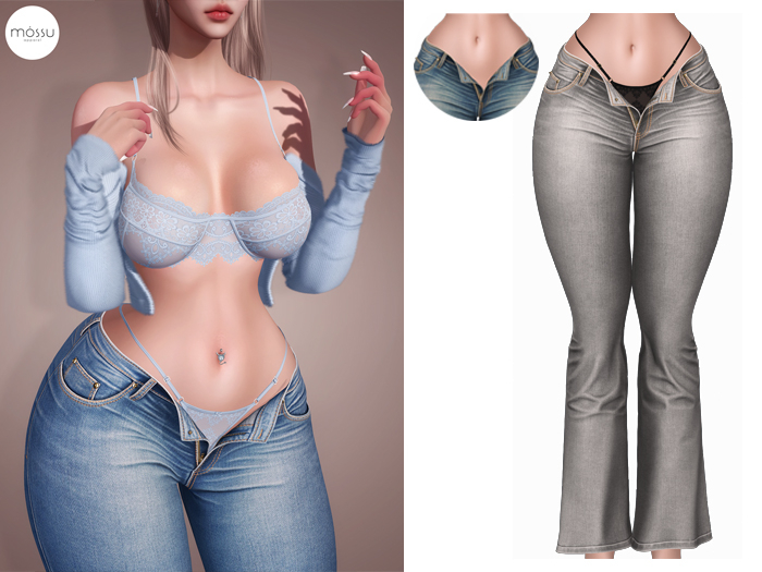 Mossu - Alyssa Jeans - Light Gray