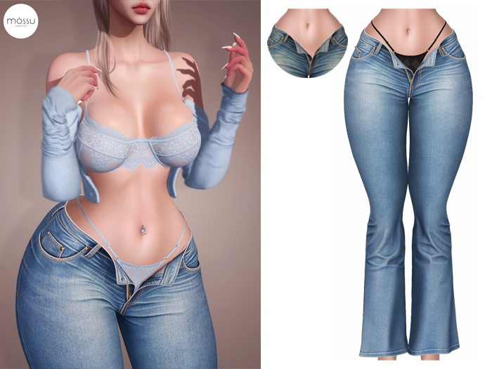 Mossu - Alyssa Jeans - Light Blue 