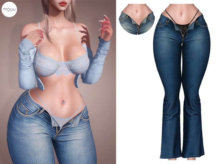 Mossu - Alyssa Jeans - Dark Blue 